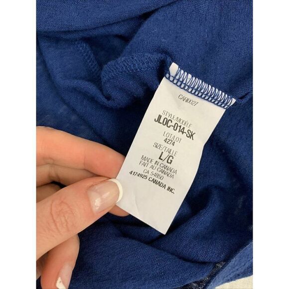 Twenty Montreal Womens Solid Navy Blue Linen Tank Top  Large - Picture 7 of 8
